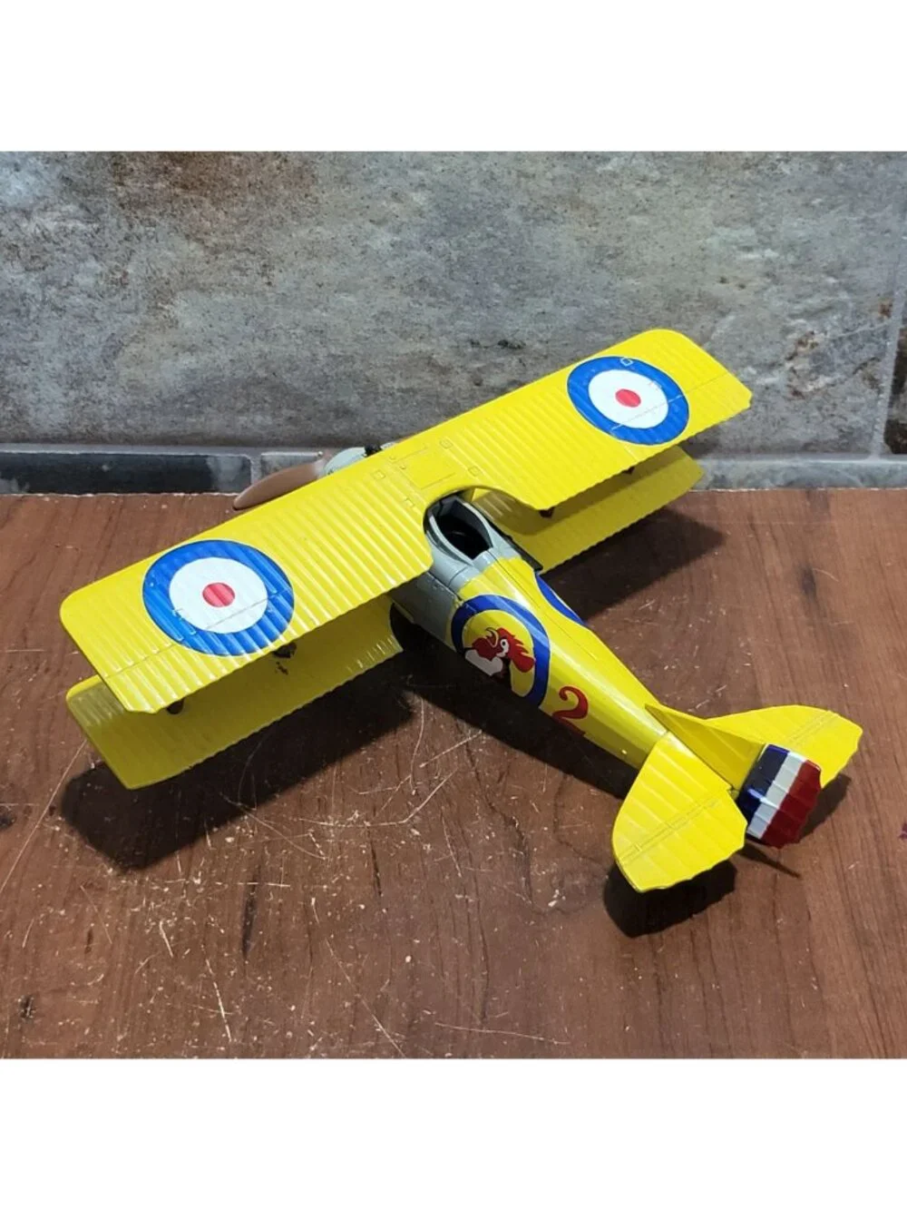 Assembled Airplane Model Kit Spad S VII Biplane Model Kit Rooster Emblem